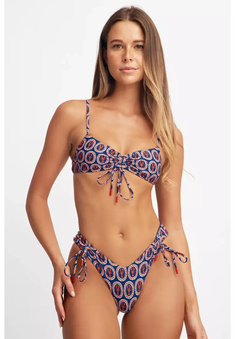 Sophia Ruched Cheeky Bikini Bottoms / Lobsta