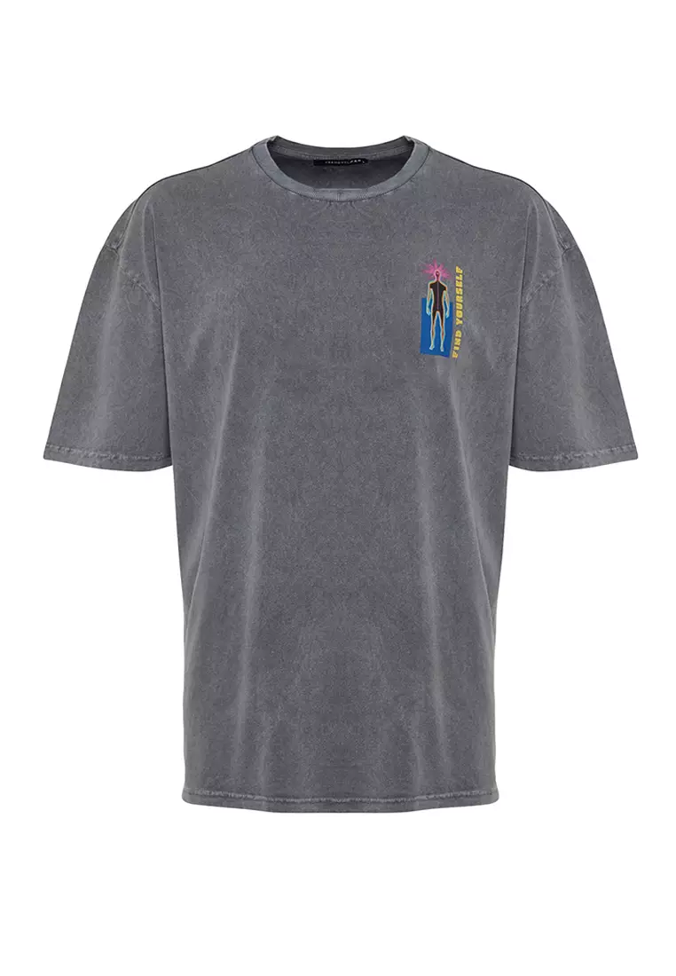 Cotton Faded Graphic T-Shirt