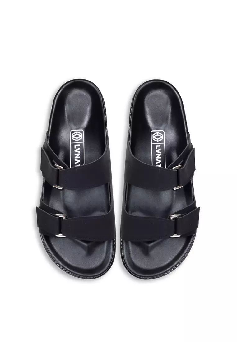 Lvnatica Abel Full Black Slide Sandals