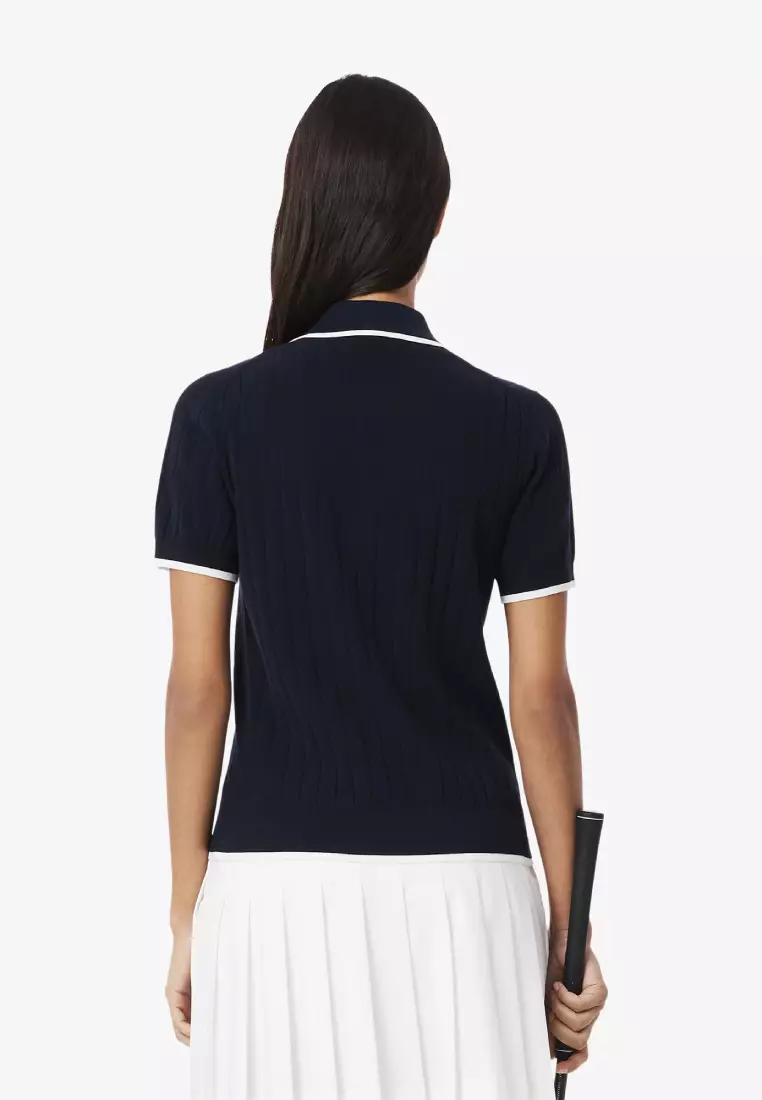 Short Sleeved Polo Collar Golf Sweater