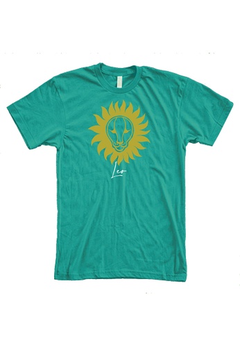 MRL Prints turquoise Zodiac Sign Leo T-Shirt 1705FAA6F8F0D2GS_1