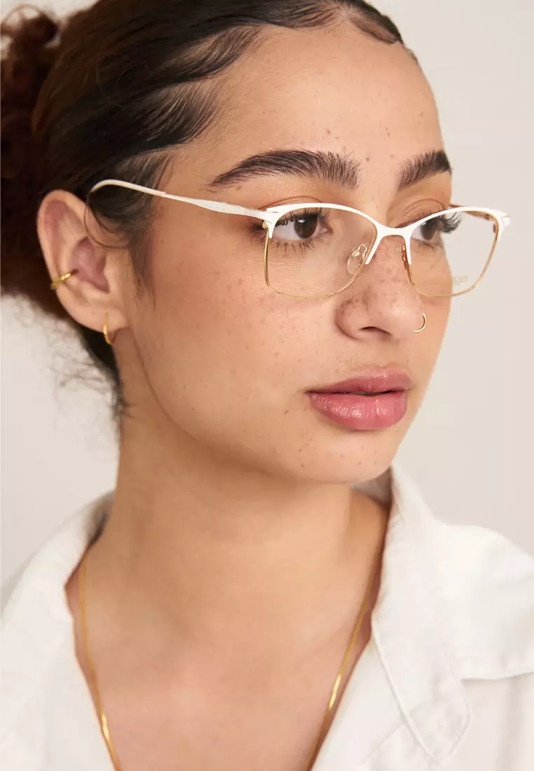 SS1941 (C5-White & Gold) Anti-Radiation Computer Eyeglasses for Women