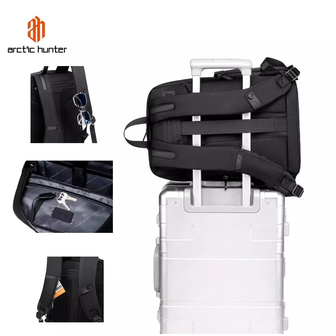 Arctic Hunter B00811 Tas Ransel Kasual Backpack Laptop 15.6 Inch- BLACK