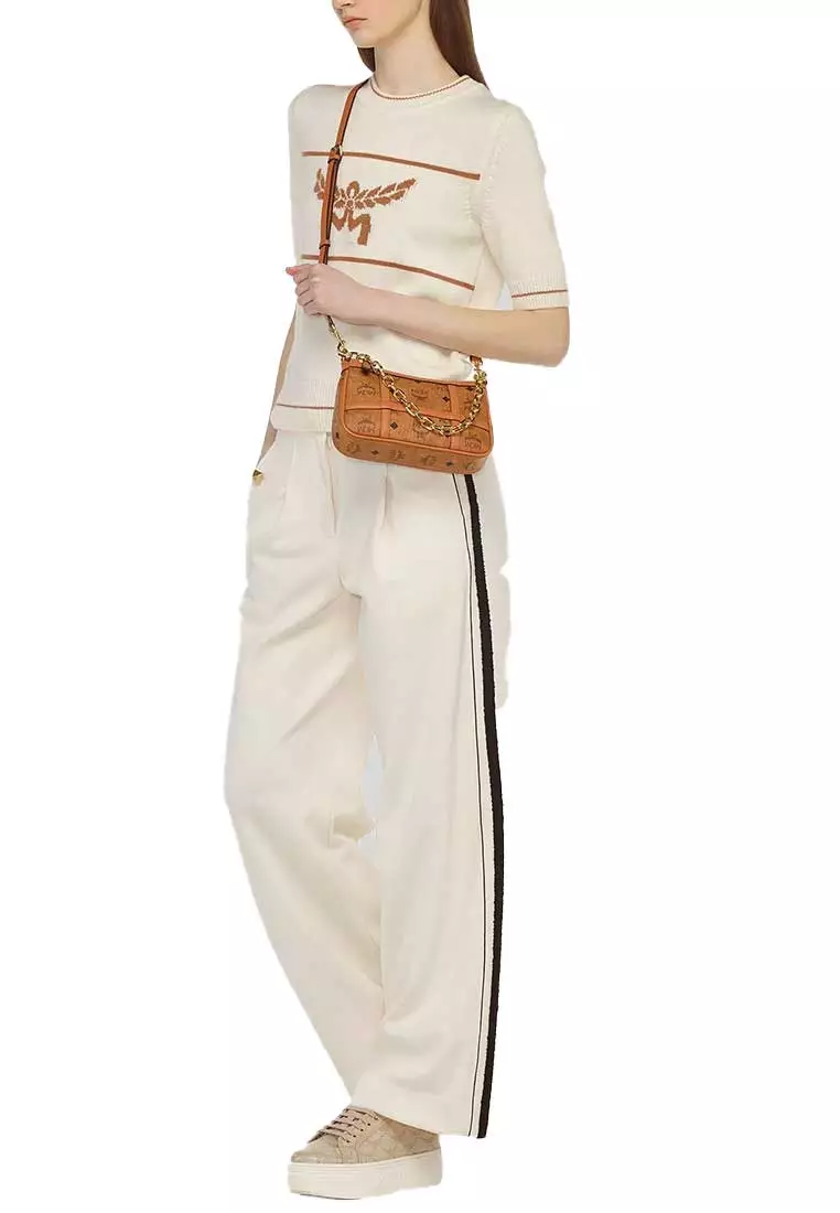 Aren Shoulder Bag In Visetos Cognac MWSFSTA02CO001