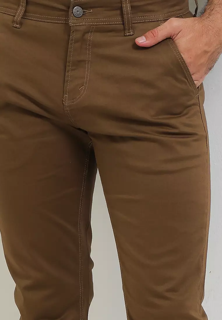 Slim Stretch Fit Chino Pants HSS012BR