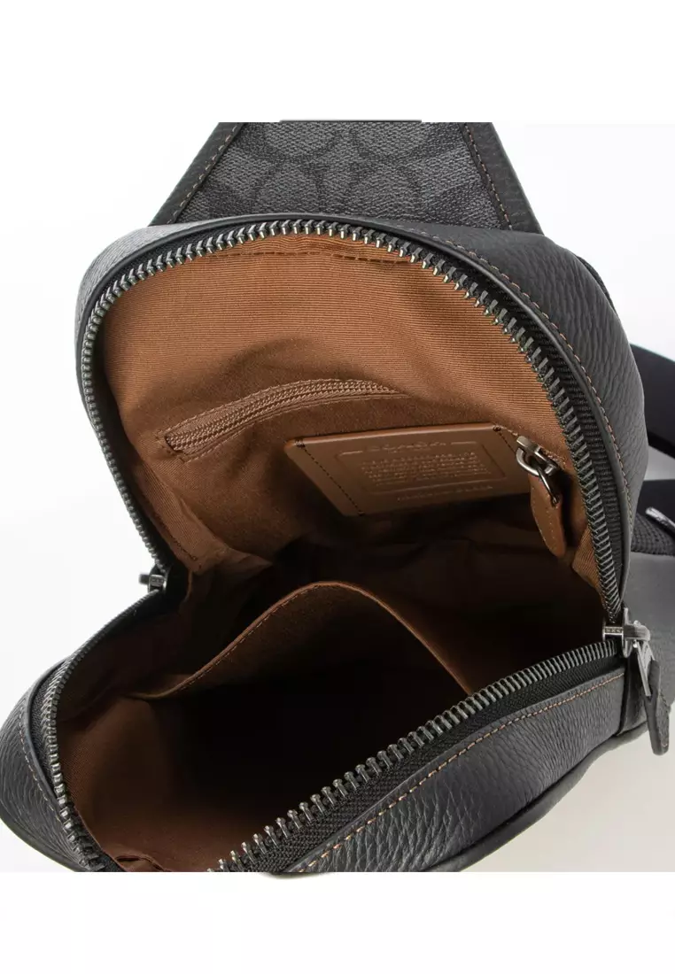 Buy Coach Sullivan Pack In Blocked Signature Canvas - Brown