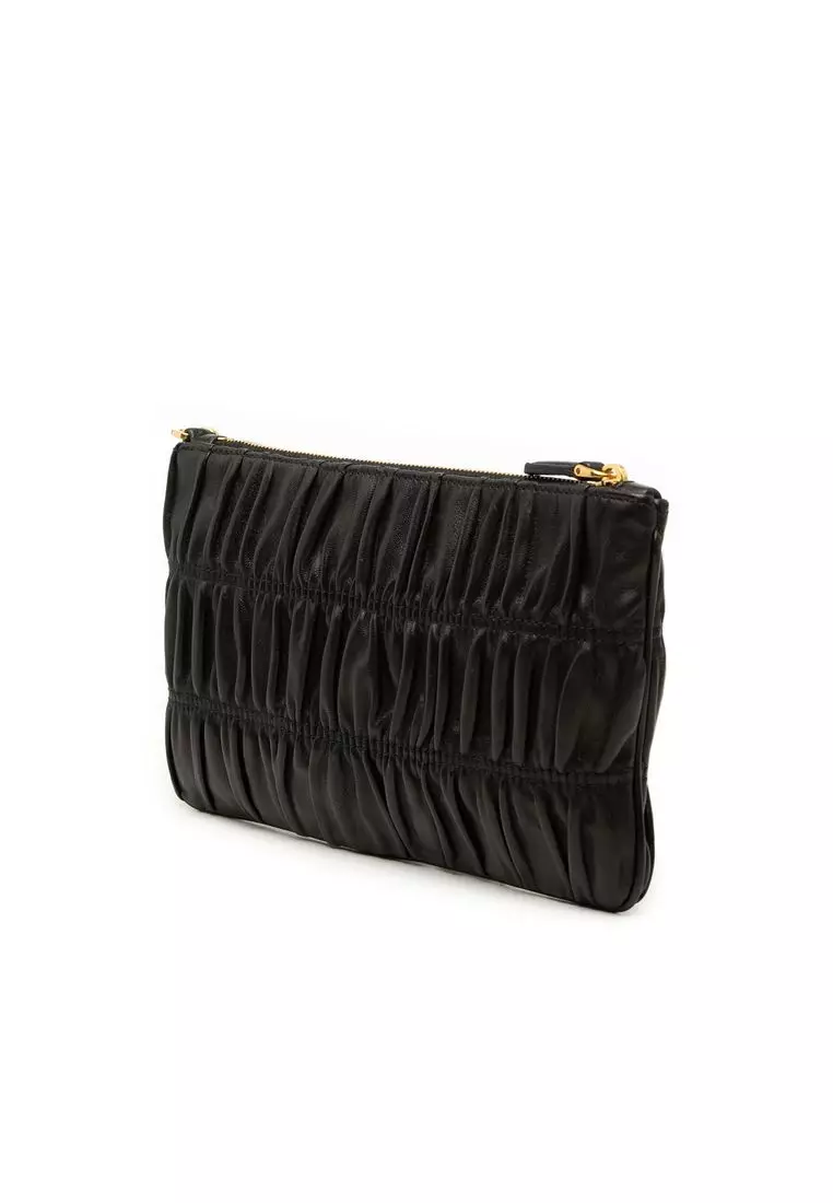 Pre-Loved Prada Nappa Gaufre Wristlet Clutch