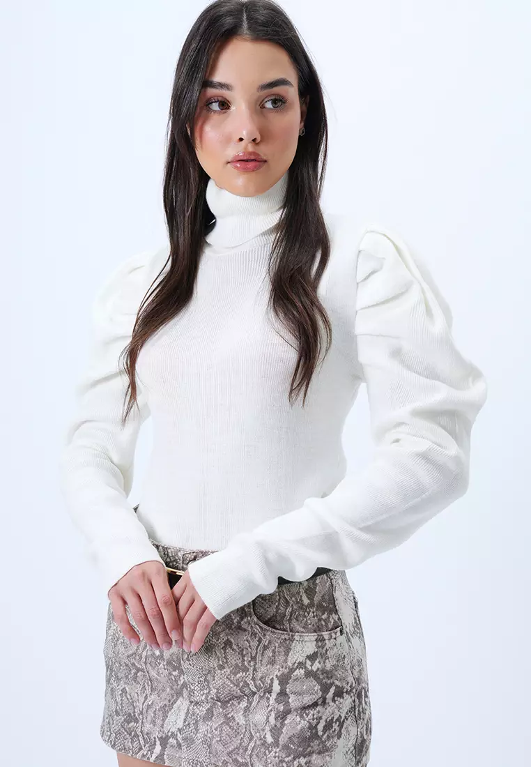 Turtleneck Princess Sleeve Sweater