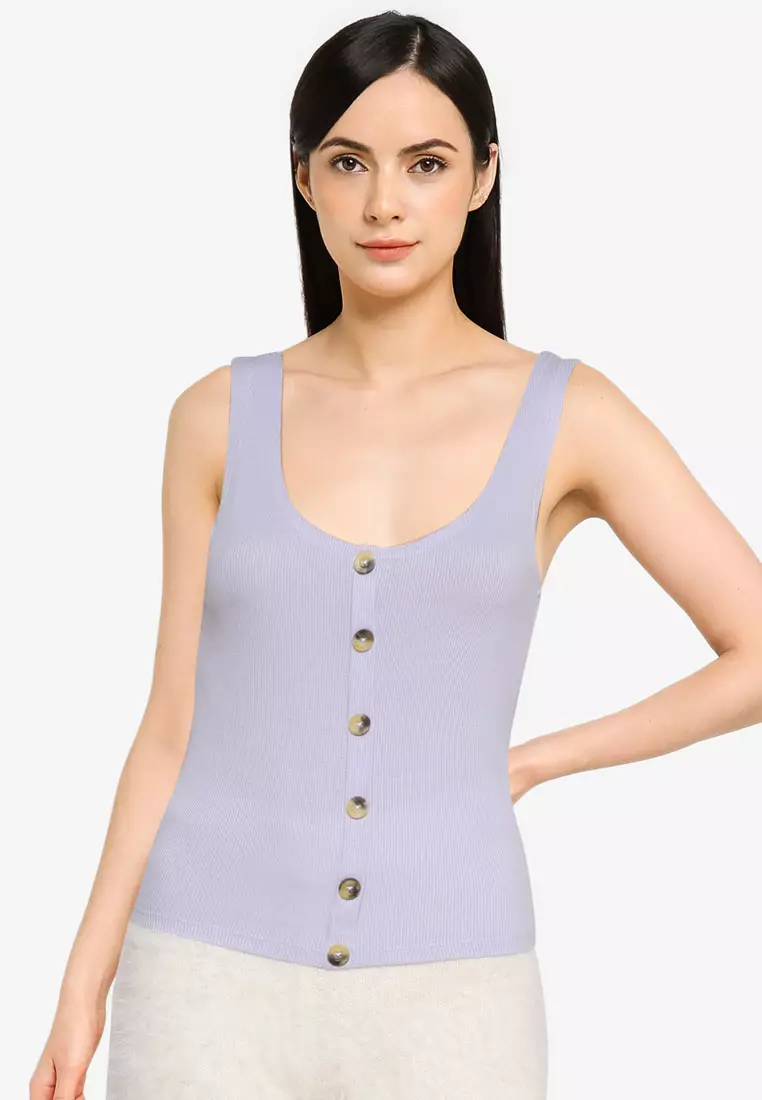 Buy Brave Soul Button Through Vest Top 2023 Online | ZALORA Philippines