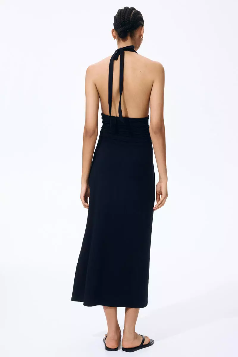 Maxi halterneck dress