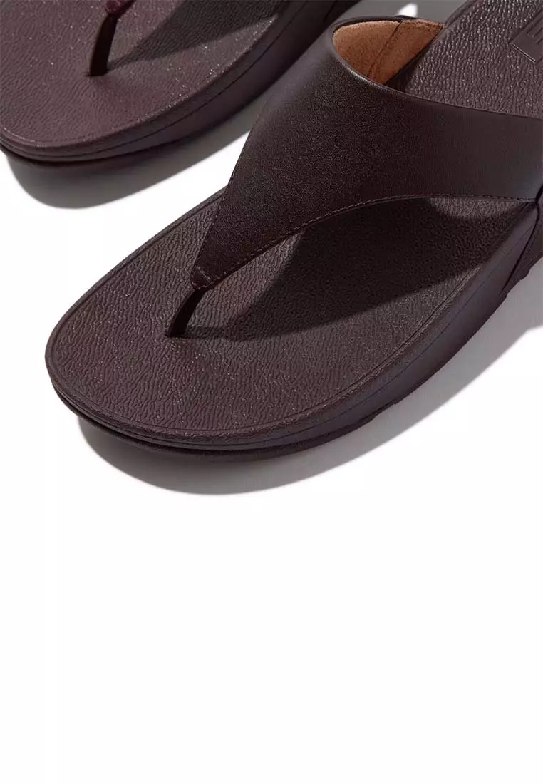 FitFlop LULU Leather Toe-Post Sandals - Plumberry (I88-C88)