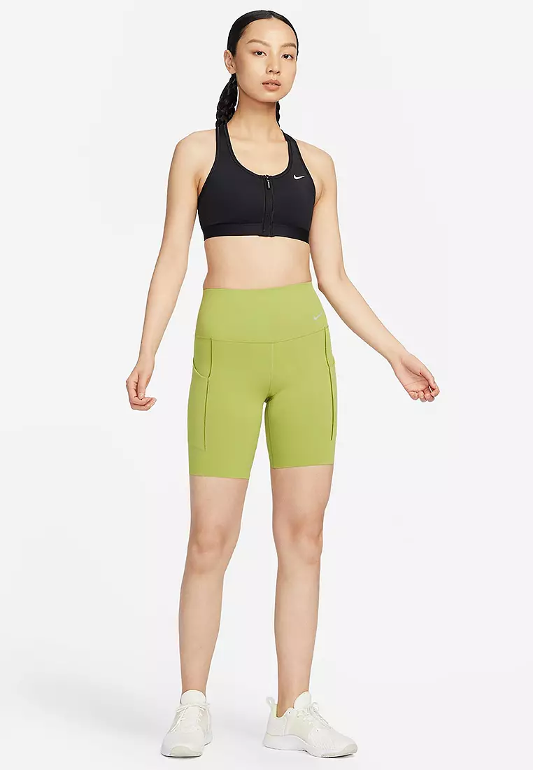 W Swoosh Front Zip Medium-Support Padded Sports Bra