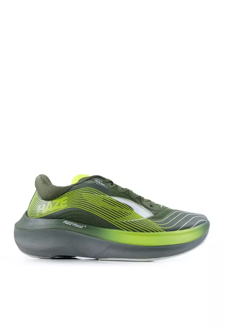 910Nineten HAZE TEMPO sepatu lari - OLIVE/KUNING/TEMBAGA