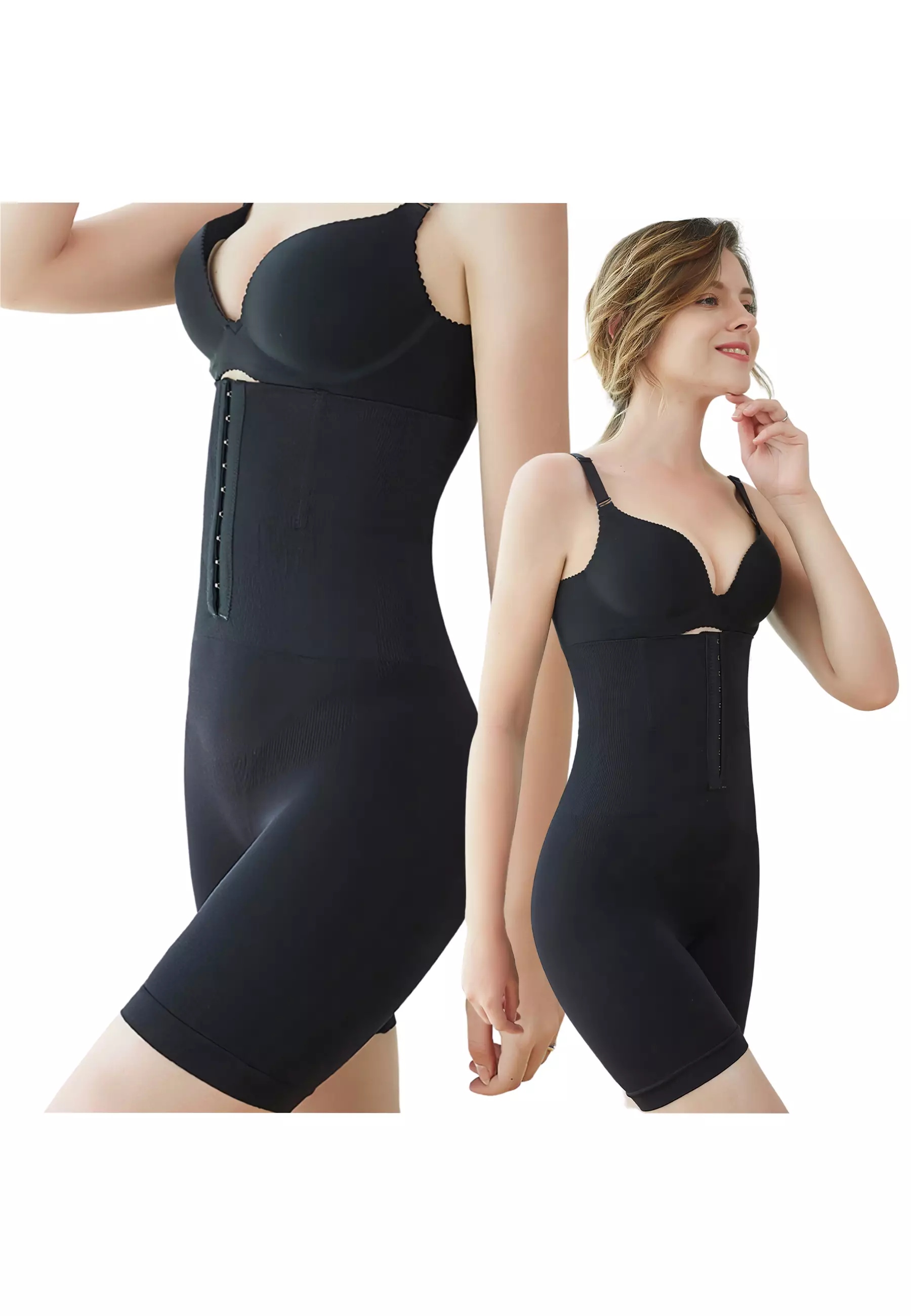 WIMIU Korset Celana 9 Kait Pelangsing Pengecil Perut Buncit High Waist Polos Olahraga Wanita Gym Sport Body Shaper Tummy Control Slimming 500084