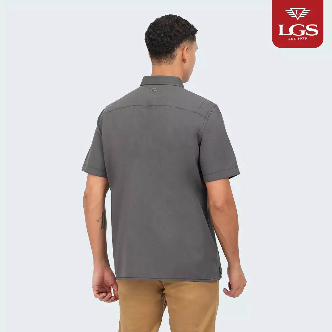 LGS - Kemeja Casual - Oxford Collection - Shirt Pria - Polos - Regular Fit - Abu Tua - CSH.271.S2074.257.C