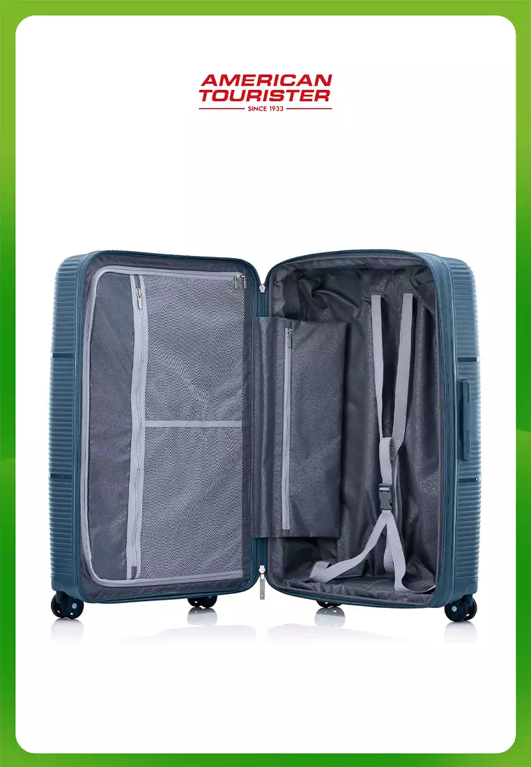 Bundle American Tourister Koper Ezylif Cabin Slate Blue + Ezylif Large Slate Blue