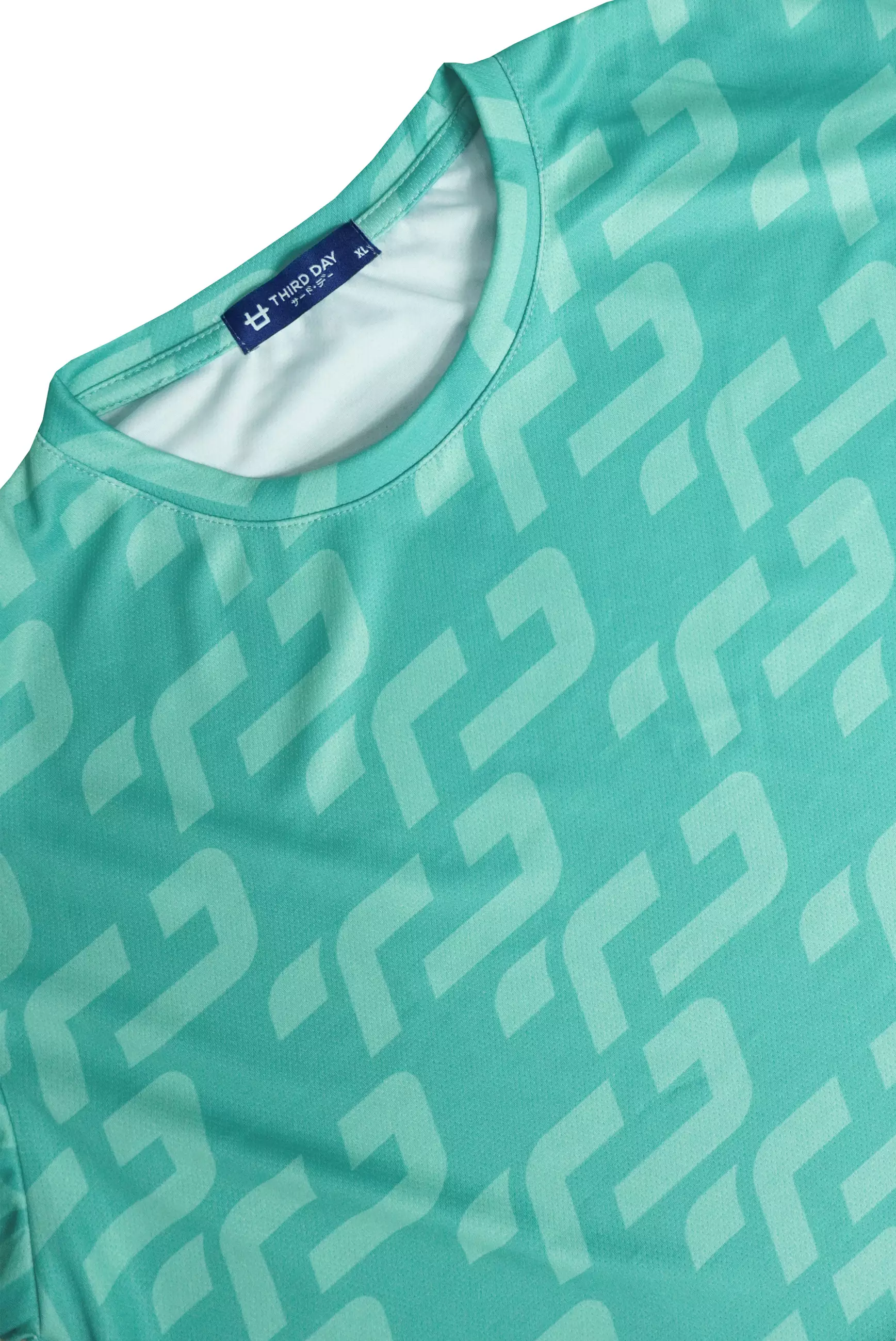 Td Active LSB16 baju crop zumba wanita quickdry fullprint hijau tosca