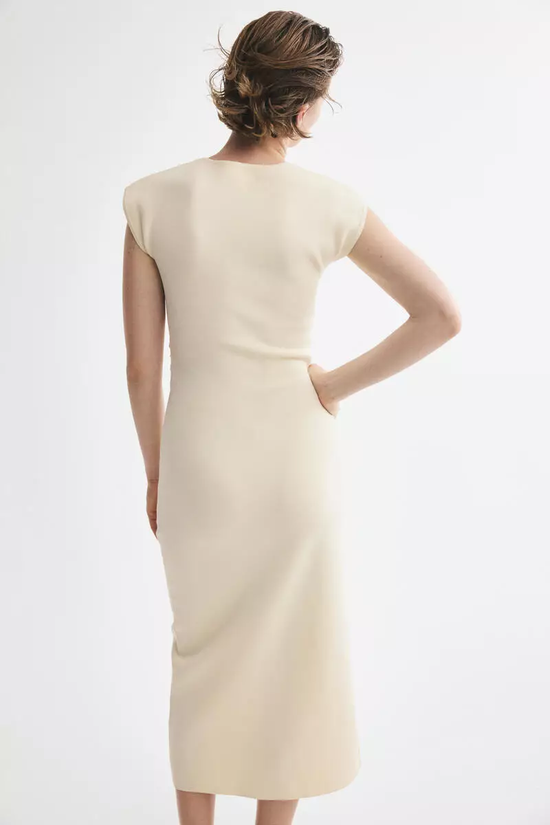 Draped midi dress