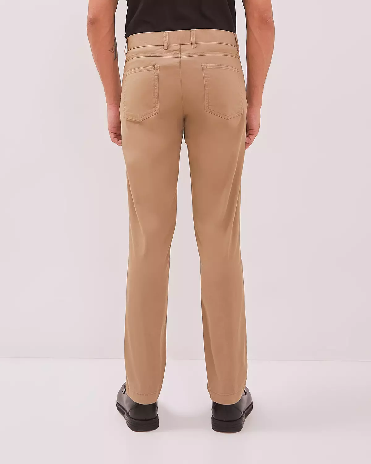 CREAM SLIM FIT CHINOS CREAM TROUSERS