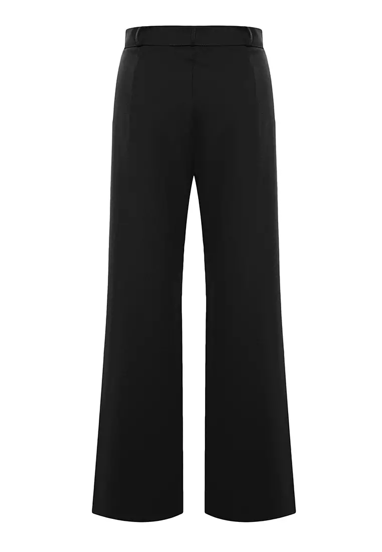 Plus Size Belted Long Trousers