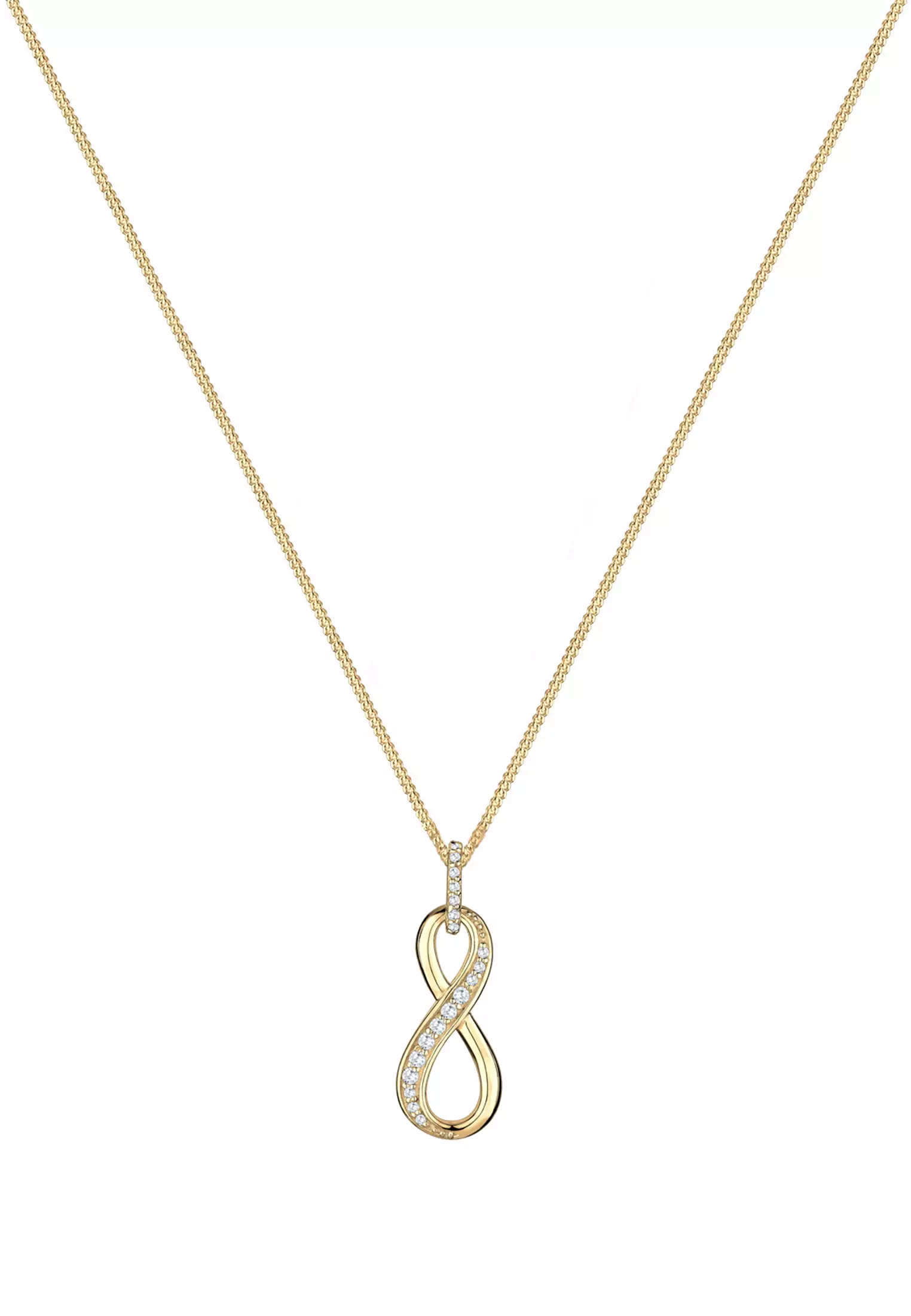 Necklace Infinity Symbol Zirconia Gold Plated