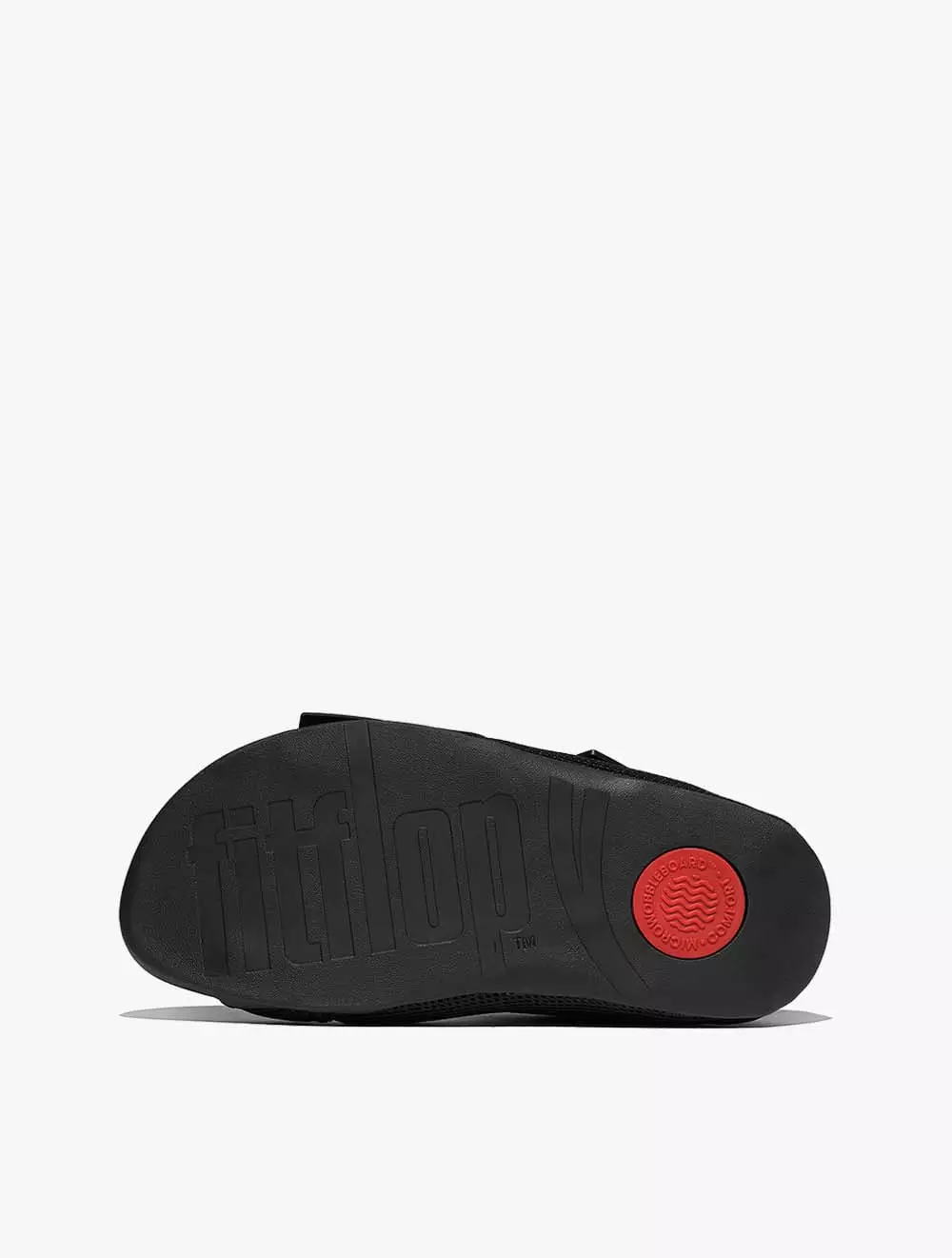 Fitflop Gogh Moc Mens Adj. Water-Resistant Mesh Slides - Black/Terracotta