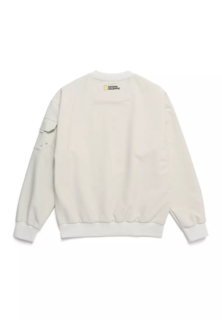 【NATIONAL GEOGRAPHIC】アルケロン 起毛 WOVEN SWEATSHIRT National Geographic Unisex ARCHELON Woven Stretch Sweatshirt