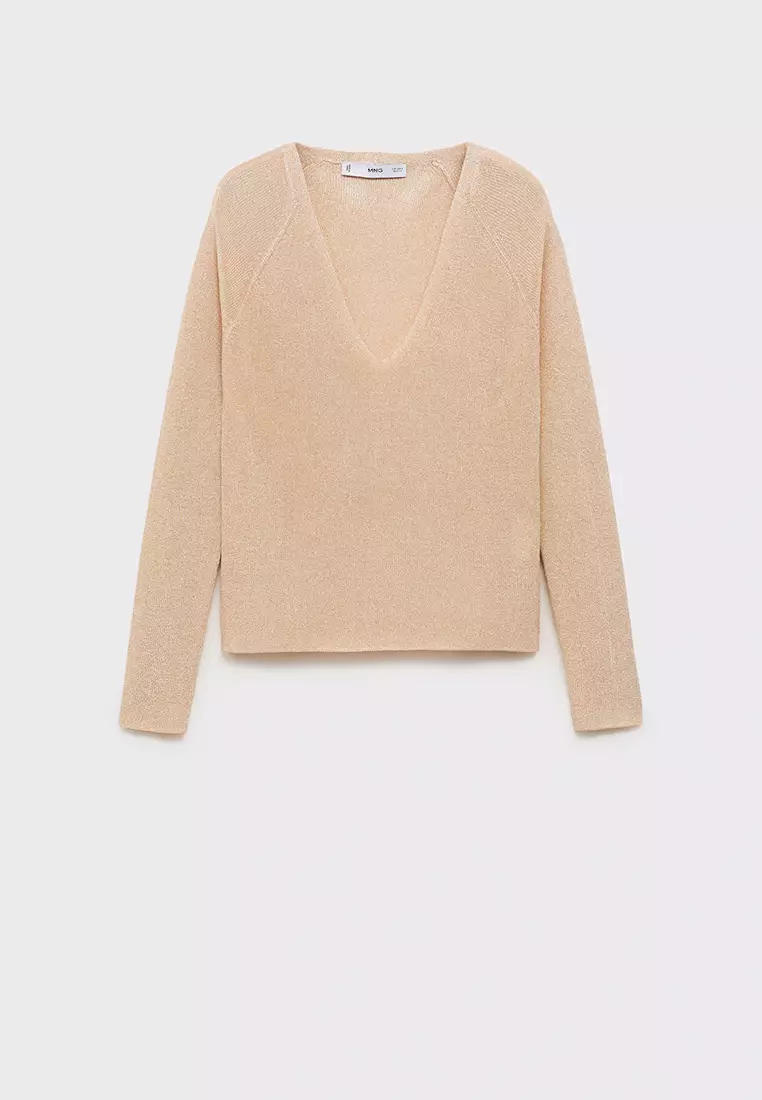 V-Neck Lurex Sweater
