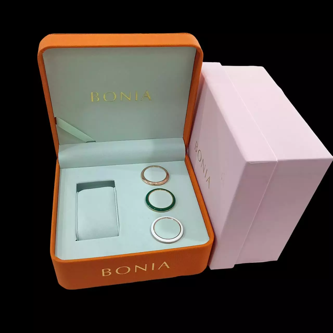 Bonia Jam Tangan Wanita - Rosegold Green - Stainless Steel - B10865-2597S