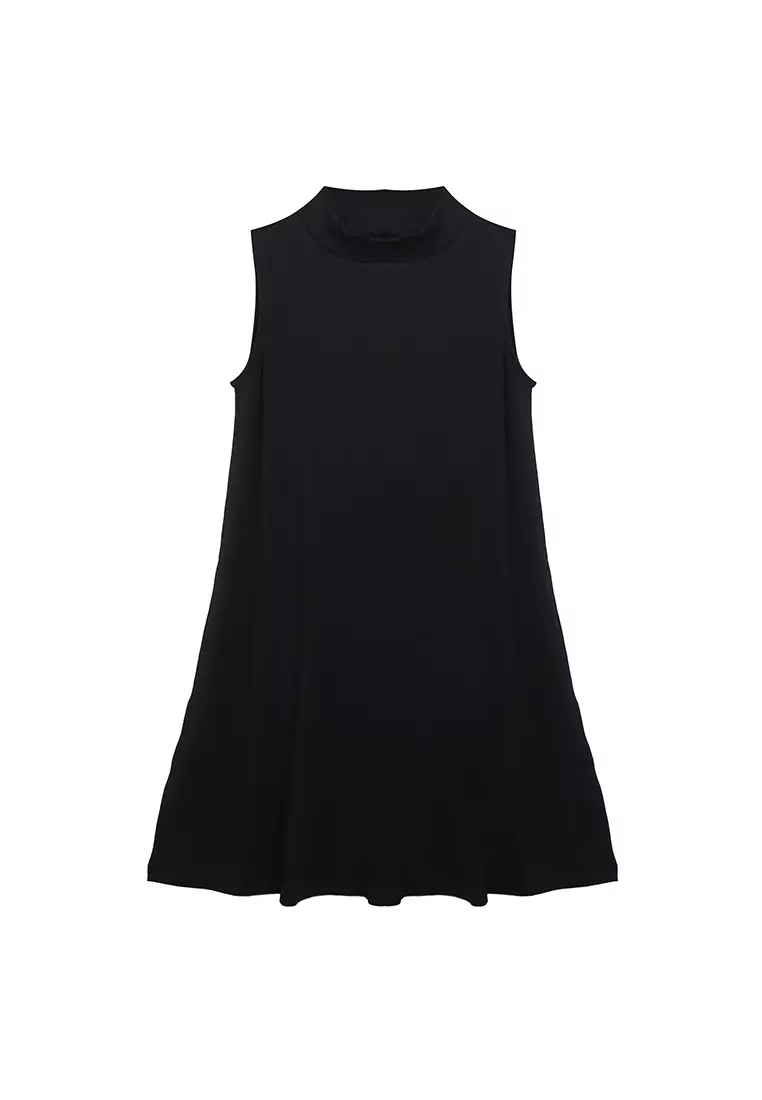 Mock neck swing dress best sale