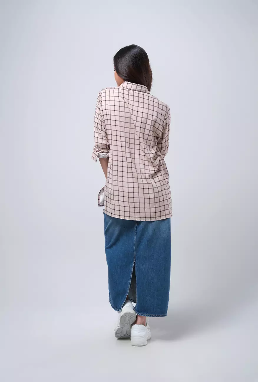 Kemeja Wanita Isyana Khaki Black
