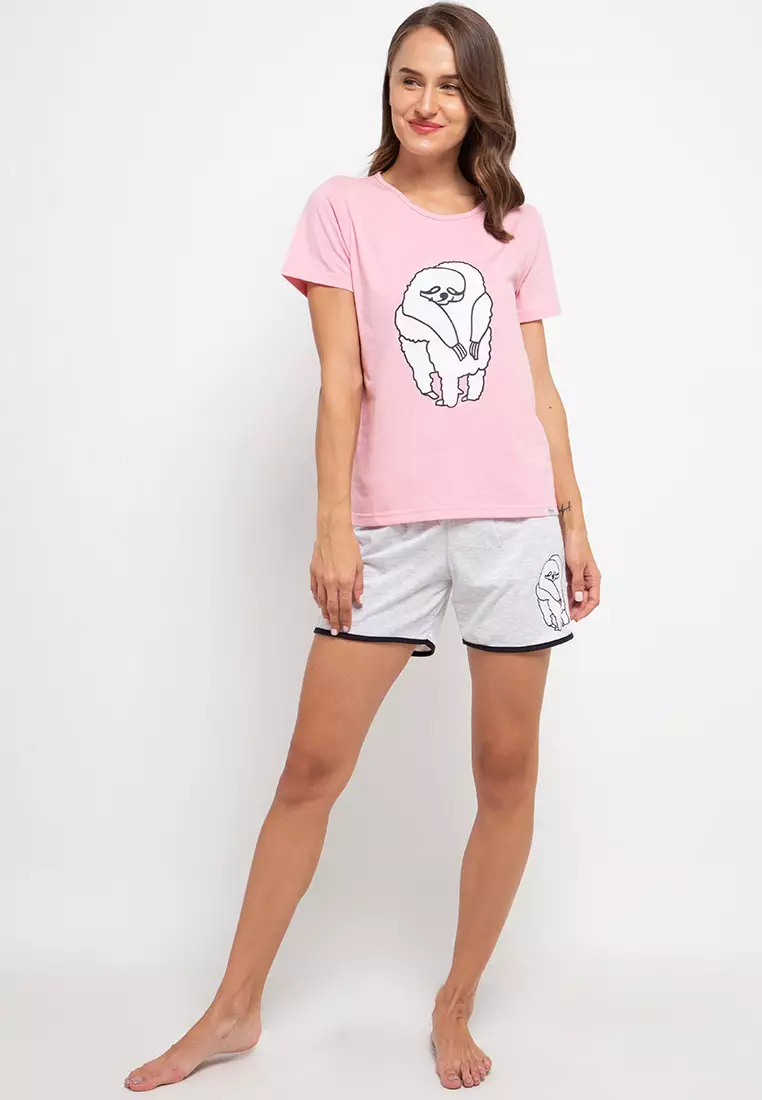 Pyjama Pijama Short Sleeve Short Pants Sleepwear