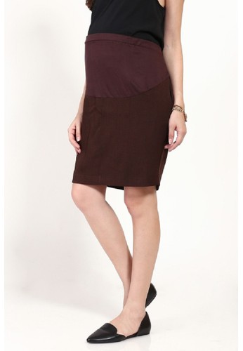 Half Bump Mini Skirt Brown 11003