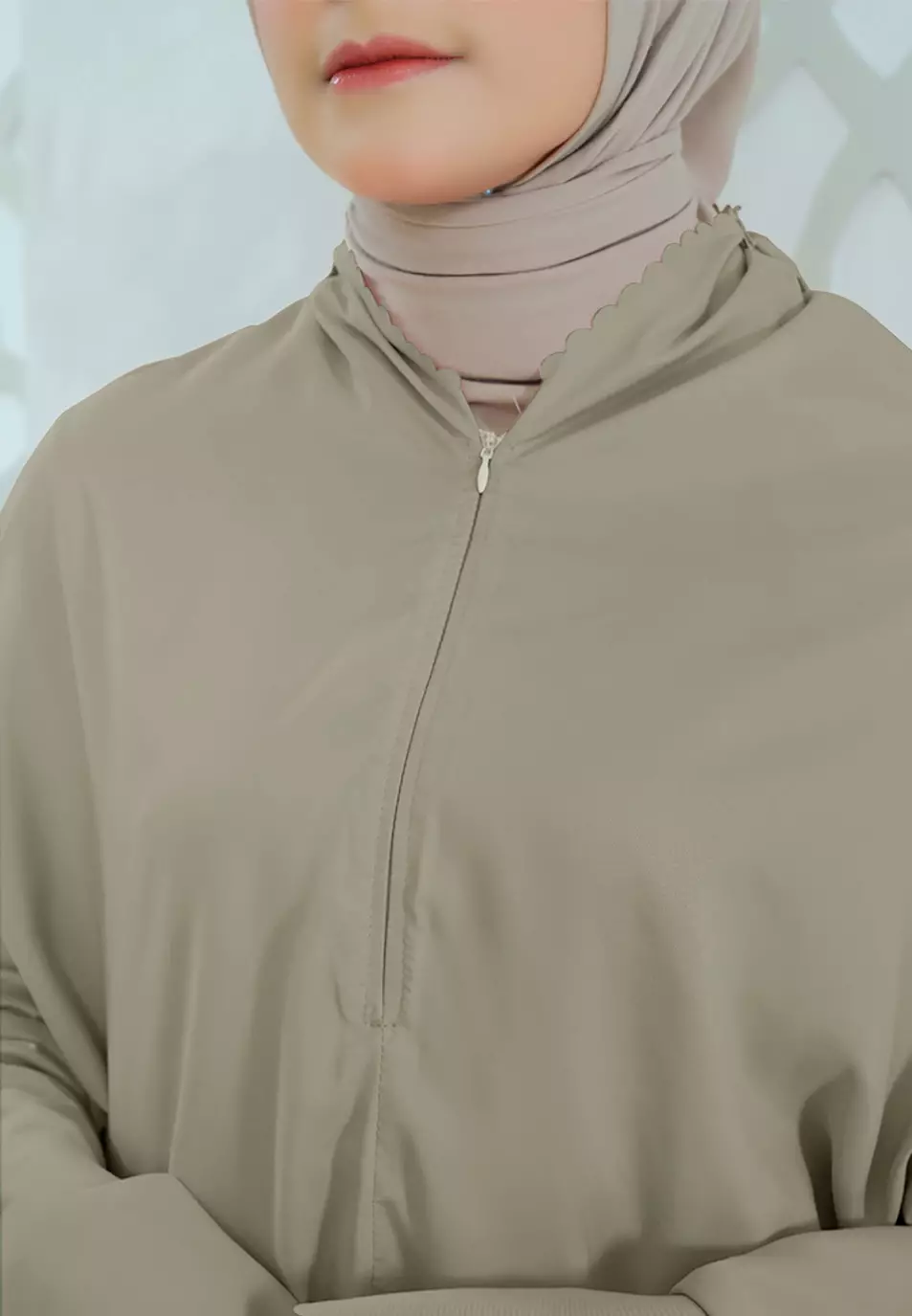 Zelena - Mukena Basic Sabira Lasercut 2in1 Prayer Set - Dewasa