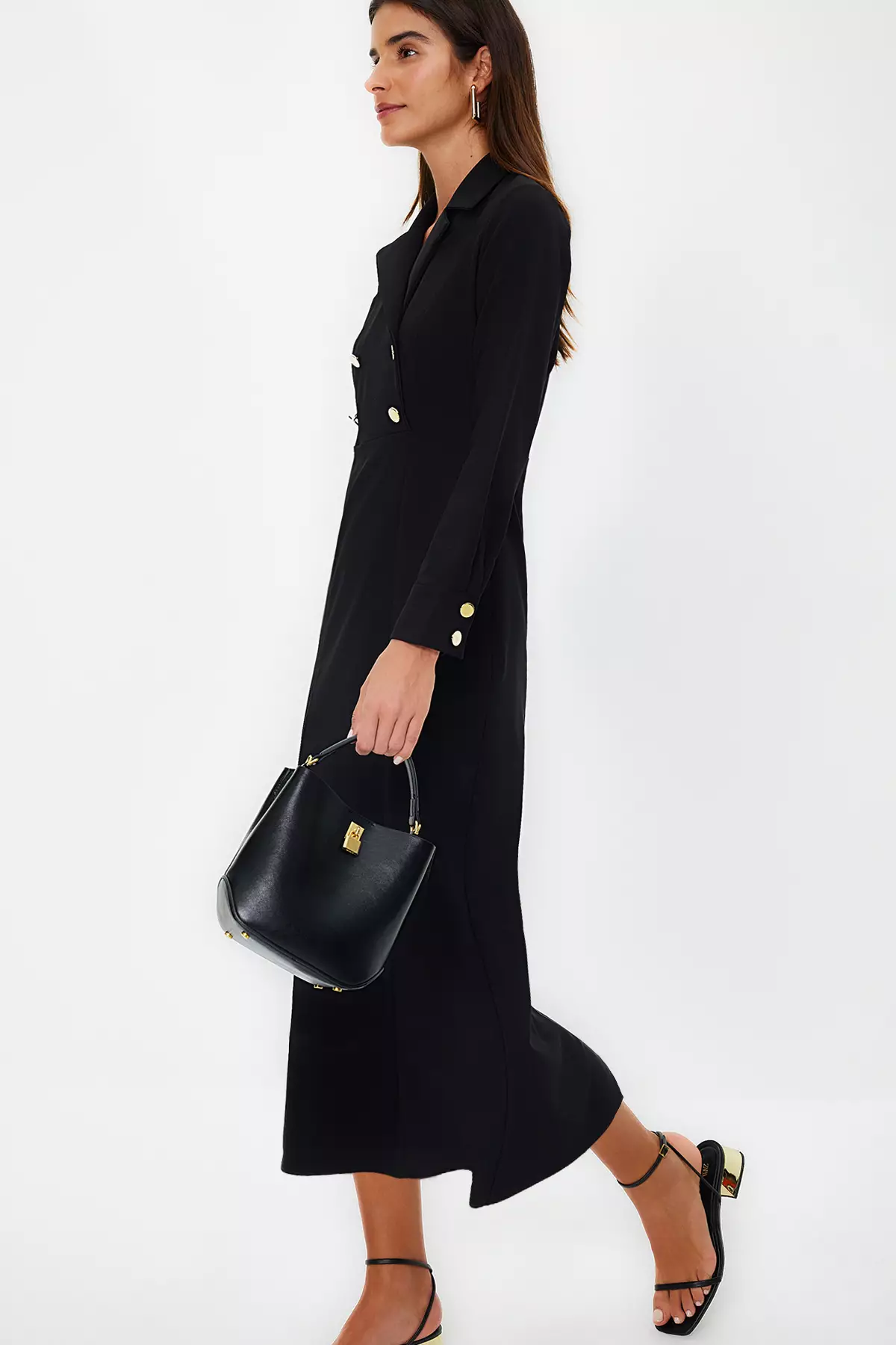 Blazer Style Maxi Dress