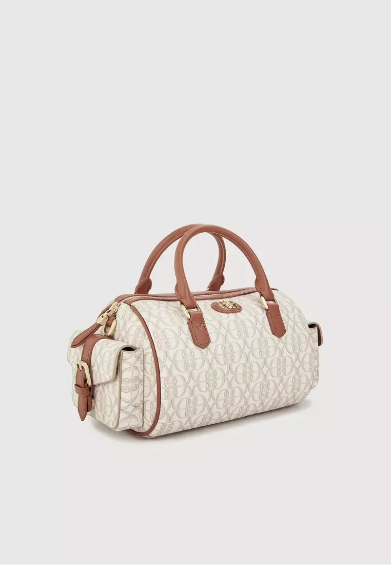 Milania Monogram Crossbody Bag Latte