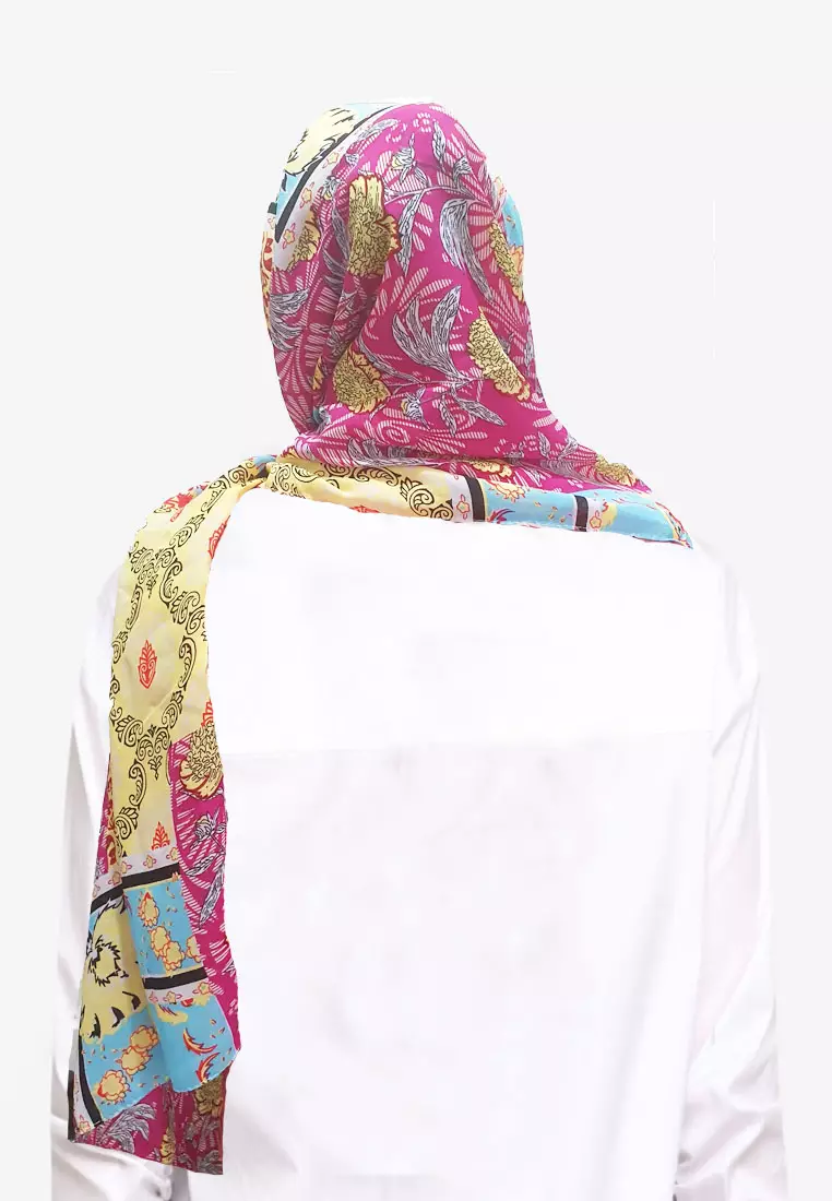 Multi Pattern Armanee Printed Poly Viscose Hijab Pashmina Umbra