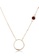 Majade Jewelry red and gold MAJADE - Asymmetrical Sideway 925 Silver Garnet Necklace 5CF7BAC27EF429GS_1