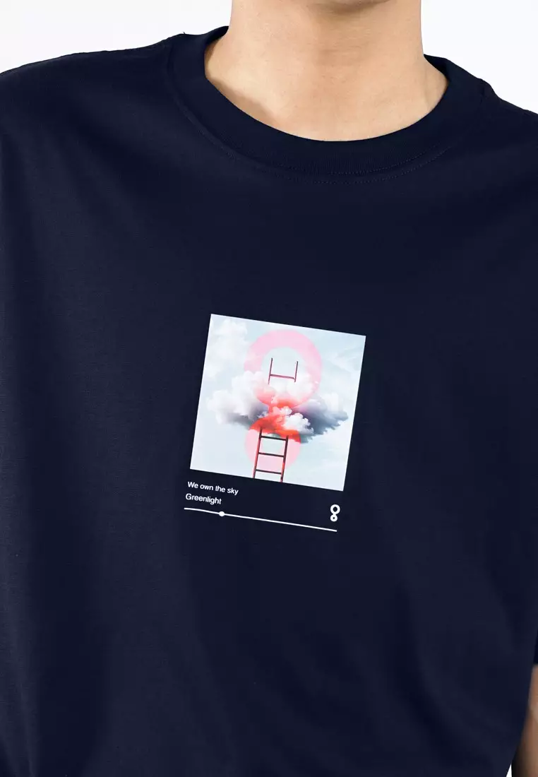 Greenlight Men's T-Shirt Short Sleeve Regular Fit Cotton Cloud OL-C260325