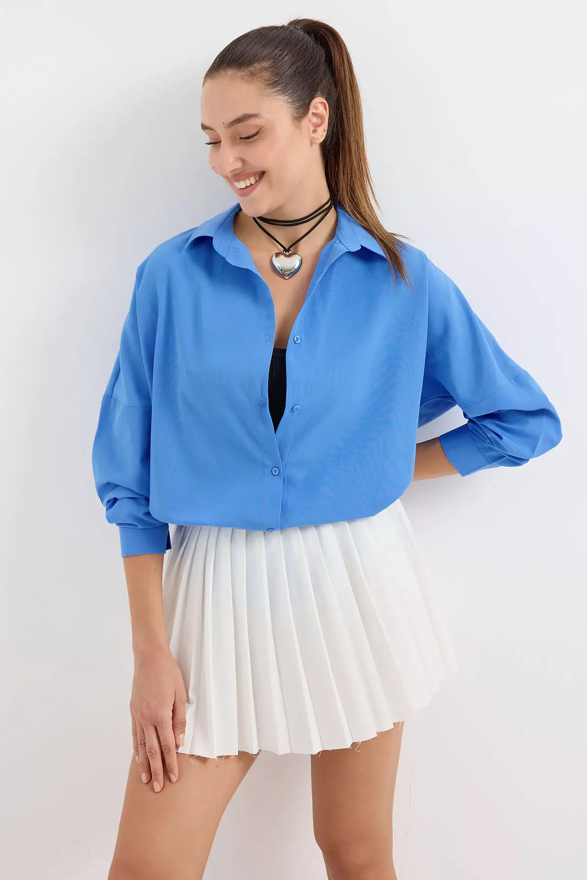 Oversized Long Basic Shirt