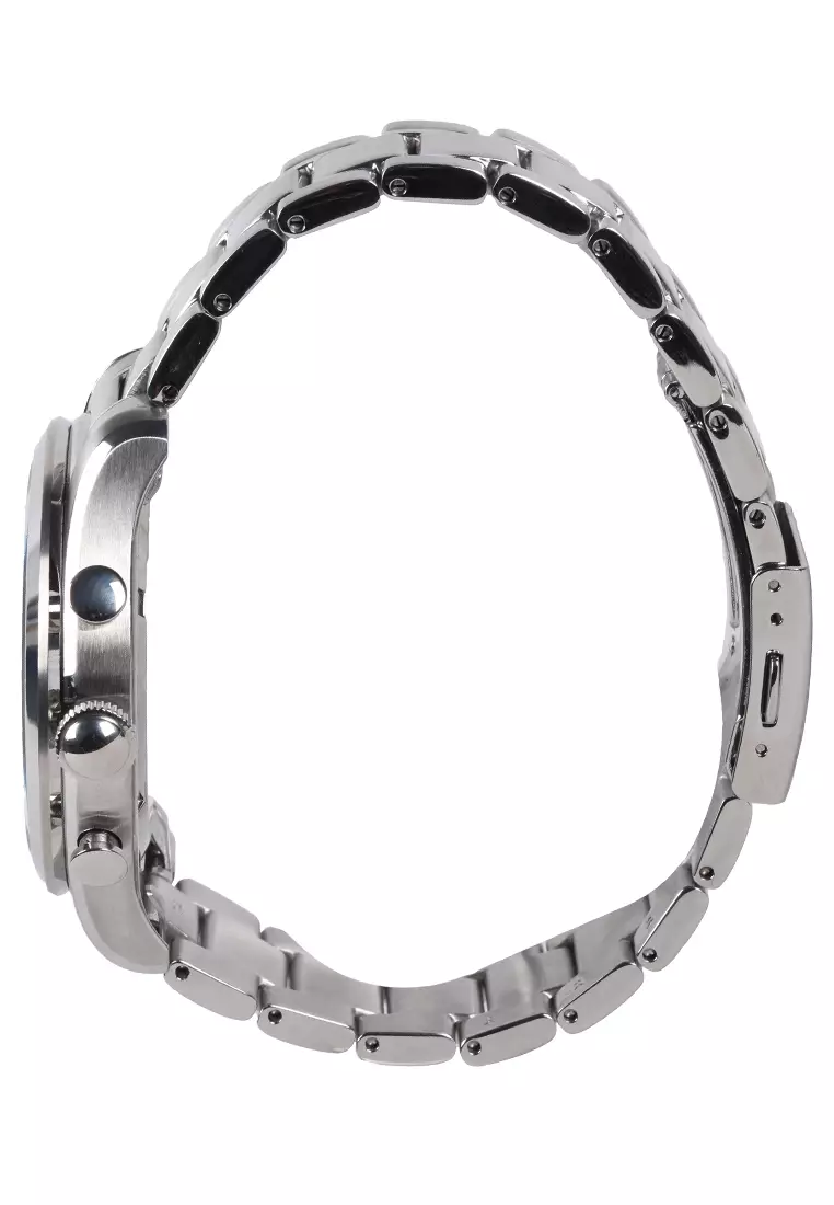 Seiko Chronograph Perpetual Neo Classic Alarm - Jam Tangan Pria - Silver - Stainless Steel Bracelet - SPC123P1