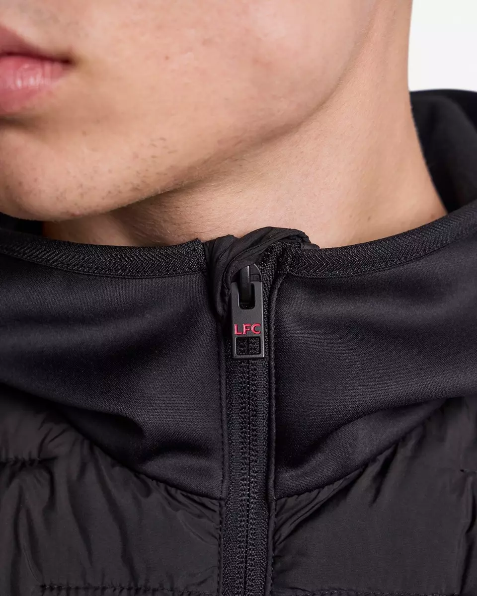 Liverpool FC  Mens Champions Hybrid Jacket Blackblack - Official LFC Jaket Original Pria