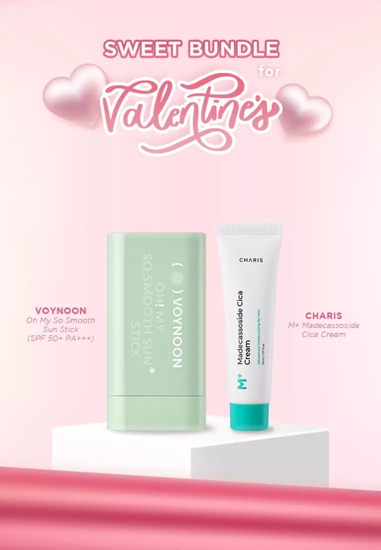 Jual VOYNOON SWEET BUNDLE: 2nd M+ Madecassoside Cica Cream 50ml + VOYNOON  Oh My So Smooth Sun Stick (SPF 50+ PA+++) Original 2024