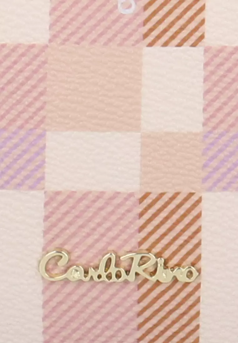 CR Dainty Check Top Handle - Peach