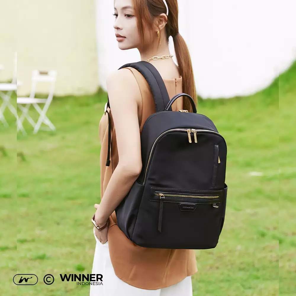 Tas Ransel Laptop 15,6 inch Oxford Anti-Air Backpack Korean Style (T14-026-6169) - Warna Hitam 15,6 inch