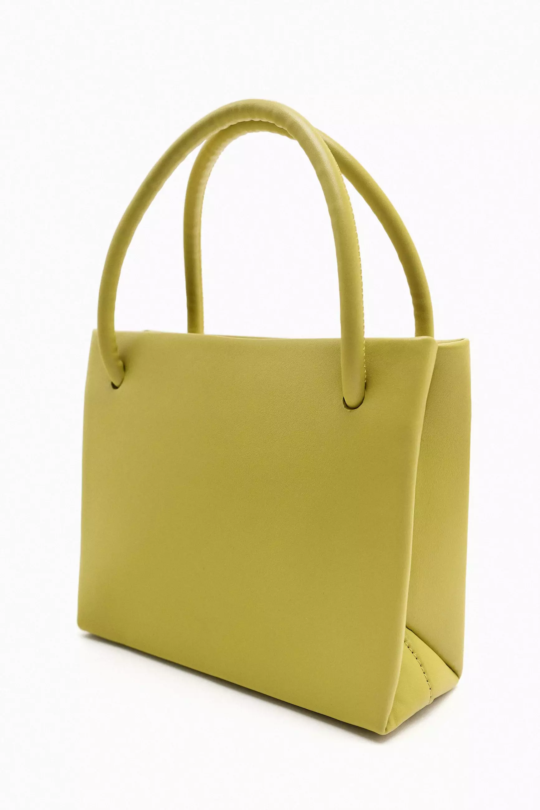 Zara yellow tote bag deals
