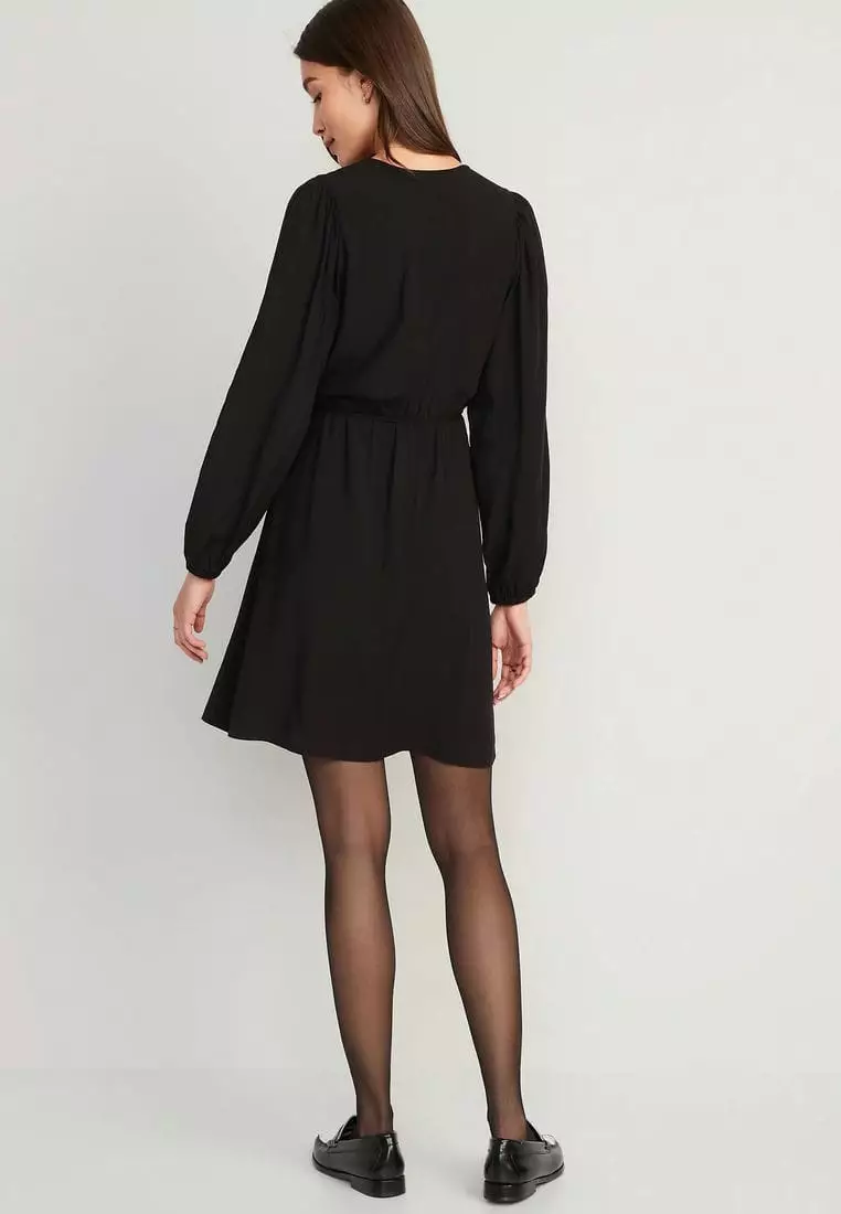 Old navy clearance black wrap dress