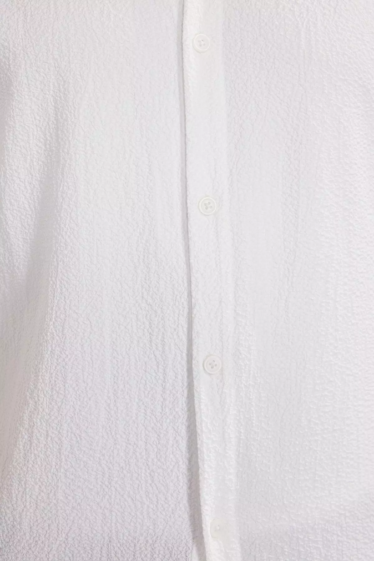 White Regular Fit Textured Loose Casual Men's Shirt TMNSS25GO00076