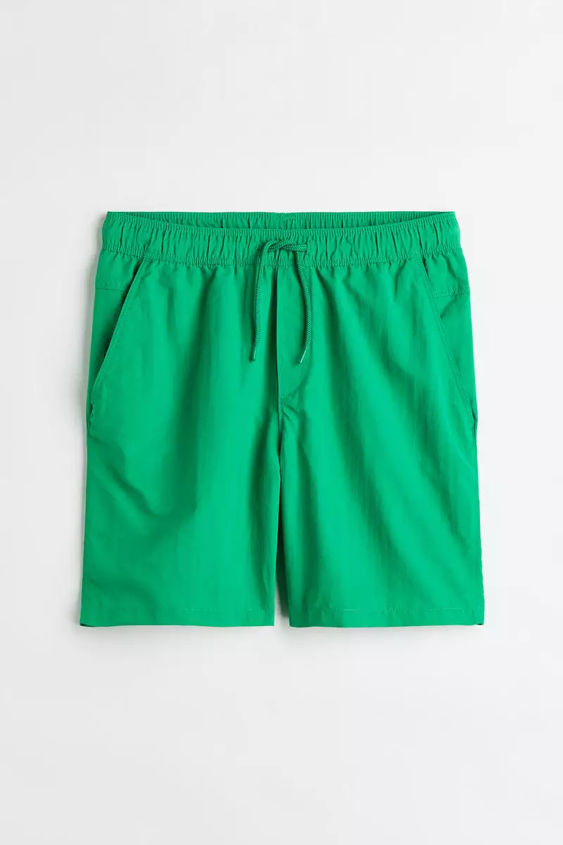 Relaxed Fit Nylon Shorts