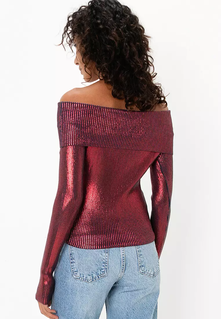 その他 Z A R A ZARA Metallic Rib Top 2025 | Buy ZARA Online | ZALORA Hong Kong